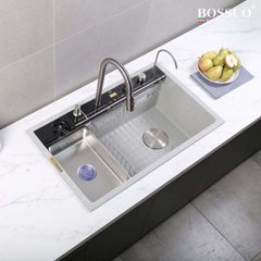 Chậu Rửa Chén Bossco BC-C8652XKS 1 Hộc xám kim sa