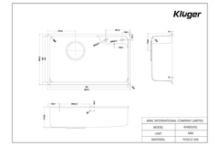 Chậu rửa bát Kluger KH8050SL Plus
