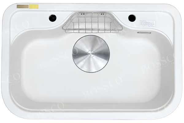 Chậu rửa chén Bossco BC-PT7850TKS 1 hộc trắng kim sa