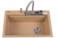 Chậu rửa chén Bossco BC-A8252VK 1 hộc, 2 phím đa năng