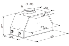 Máy hút mùi Hafele HC-B6031B 533.87.796 âm tủ toàn phần