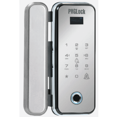 Khóa điện tử PHGlock FG3605W-SMS Remote vân tay cửa kính màu bạc