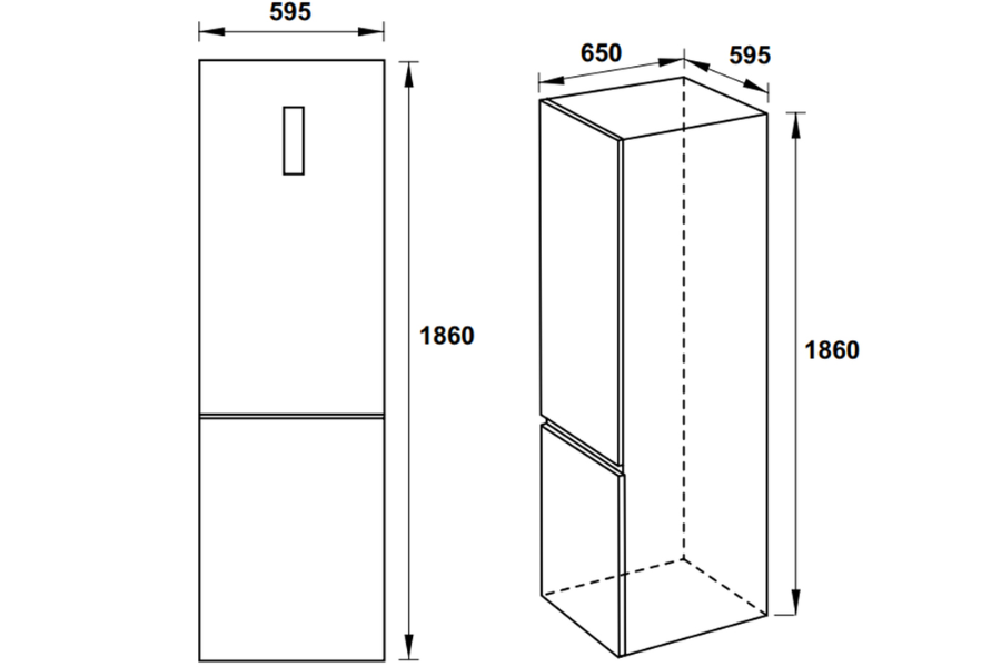Tủ lạnh Hafele HF-BF324BL 534.14.231 324 lít ngăn đá dưới