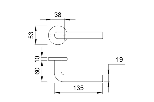 Tay nắm gạt Imundex 737.19.593