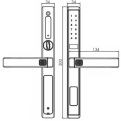 Khóa điện tử Hubert HB CN77 Gray