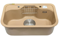 Chậu rửa chén Bossco BC-PT7850VK 1 hộc vàng kem kim sa