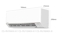 Máy lạnh Panasonic CU/CS-RU12AKH-8 Inverter 1 chiều 12.000 BTU 1.5HP