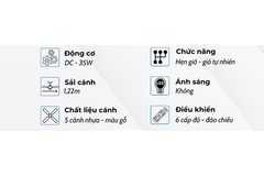 Quạt trần Klasse 48KSA 918BK