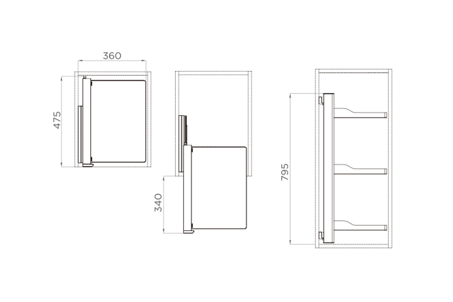 Giá đựng đồ Higold 703574 lắp phải