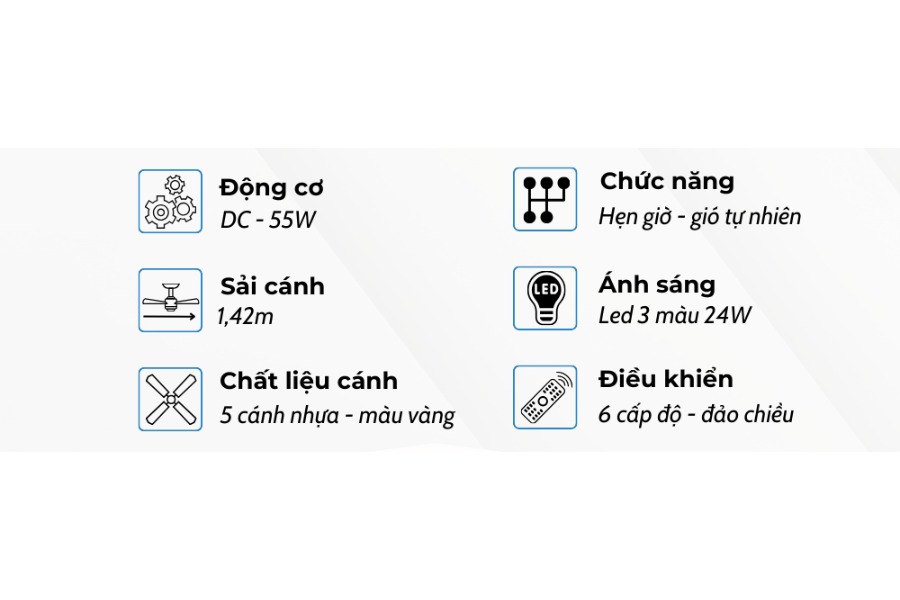 Quạt trần Klasse 56KSA 900WY