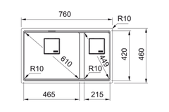 Chậu rửa chén Franke KNG 120 2 hộc