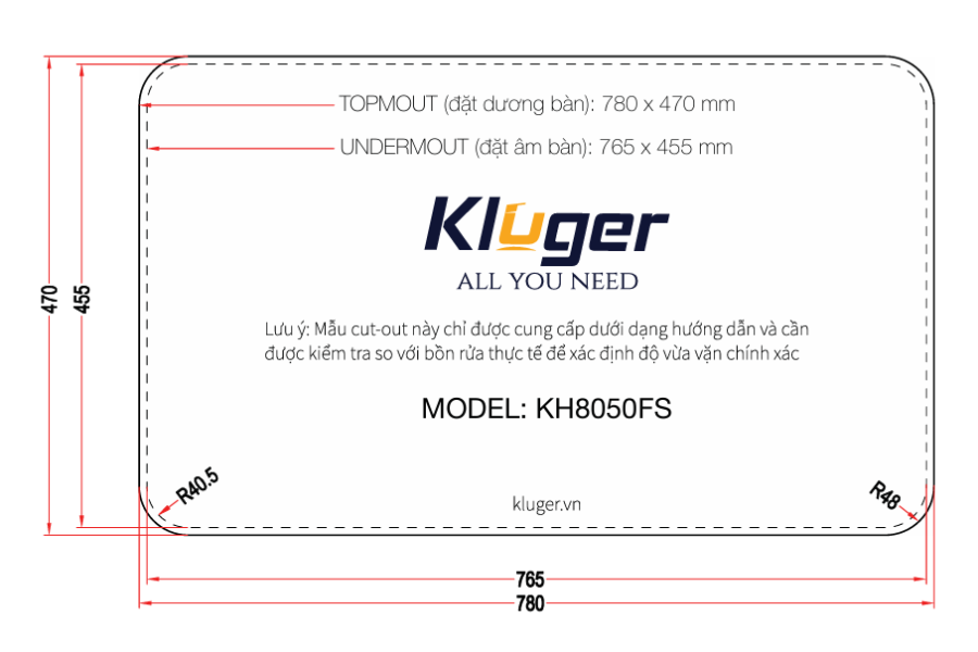 Chậu rửa bát Kluger KH8050FS Plus