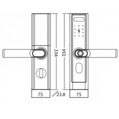 Khóa điện tử Hubert HB CG75 BLACK