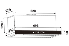 Máy hút mùi Kaff KF-TH1700B (Màu đen)
