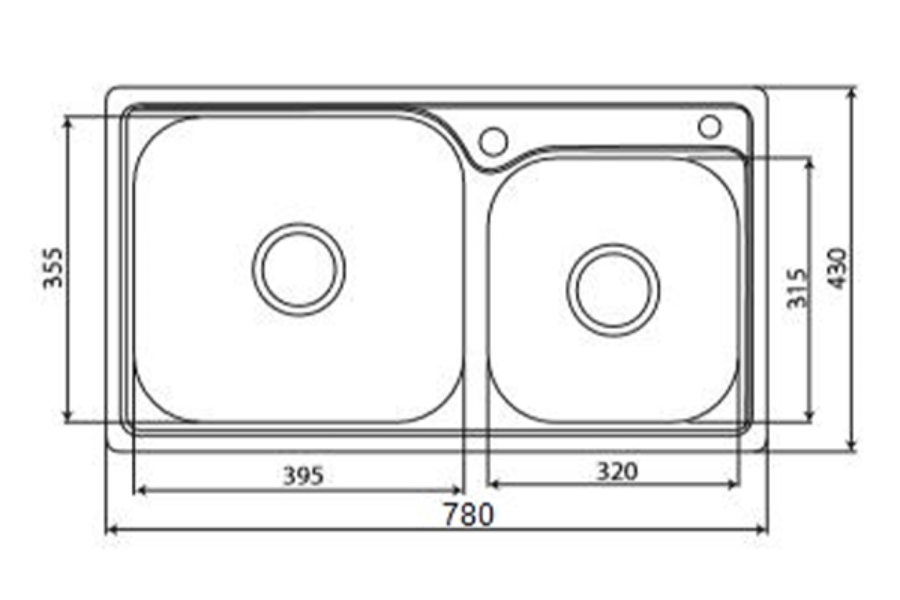 Chậu rửa chén Kaff KF-P7843