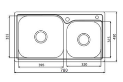 Chậu rửa chén Kaff KF-P7843