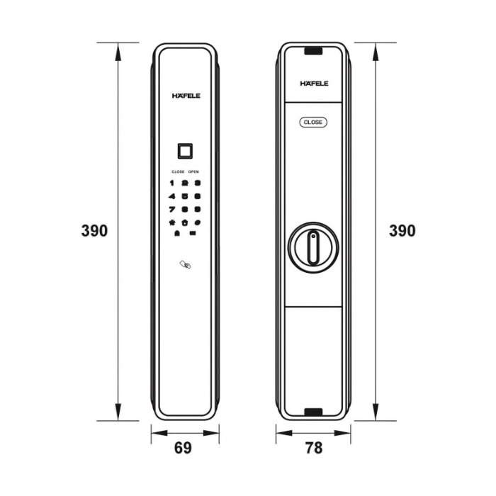 Khóa điện tử Hafele PP9000 912.05.694