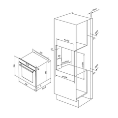 Lò nướng Hafele HC-O812B 538.01.284 âm tủ