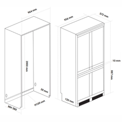 Tủ lạnh Kaff KF-BI540W LUXURY Side by Side 540 lít
