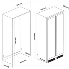 Tủ lạnh Kaff KF-BI555W LUXURY Side by Side 555 lít