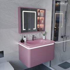 Tủ lavabo Bossco BC-A02H màu hồng