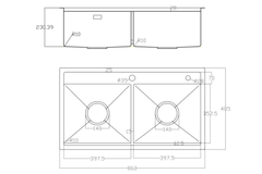 Chậu rửa chén Nobinox RAZIA NJ577 2 hộc