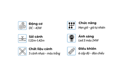 Quạt trần Klasse 56KSA 901WD
