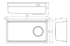 Chậu rửa chén Nobinox LUMIA NX556