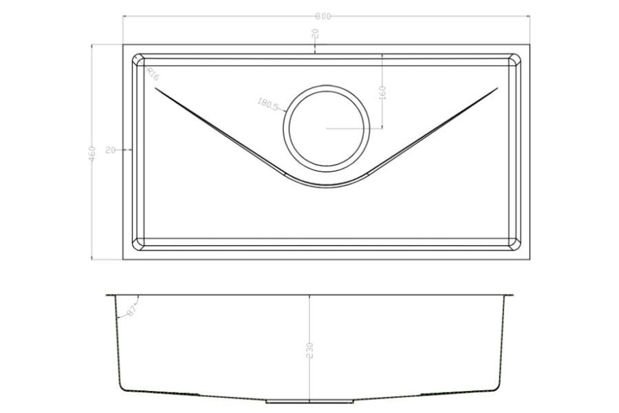 Chậu rửa chén Konox Tari 800SM