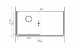 Chậu rửa bát Konox Topmount Sink Unico 8652