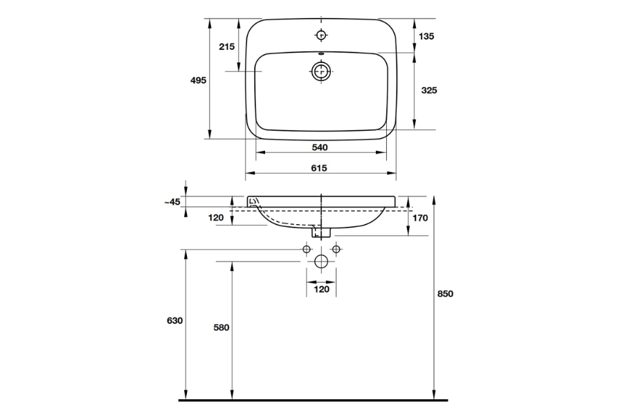 Chậu lavabo Duravit 0374620000 Durastyle