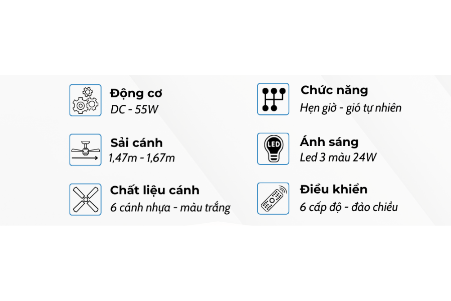 Quạt trần Klasse 58KSA 902W