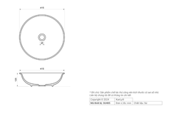 Chậu lavabo Kanly SU405 sứ mỹ thuật