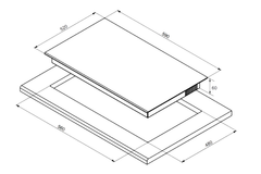 Bếp từ Hafele HC-I60371B 536.61.718 3 vùng nấu