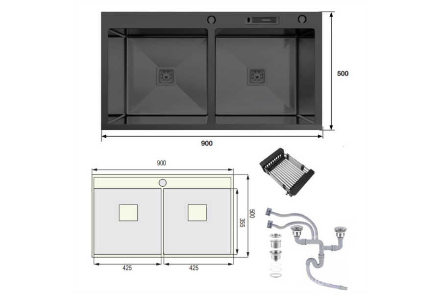 Chậu rửa chén Kaff KF-HMS9050-B