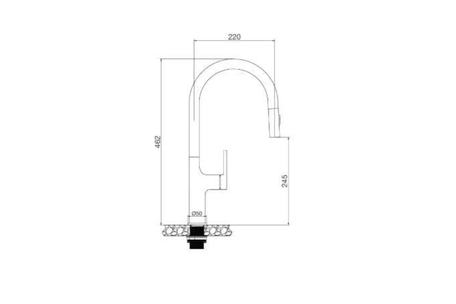 Vòi rửa chén Malloca K1726-SS