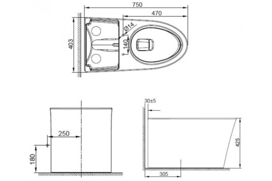 Bồn cầu 1 khối American Standard WP-3232 nắp êm dòng Studio S