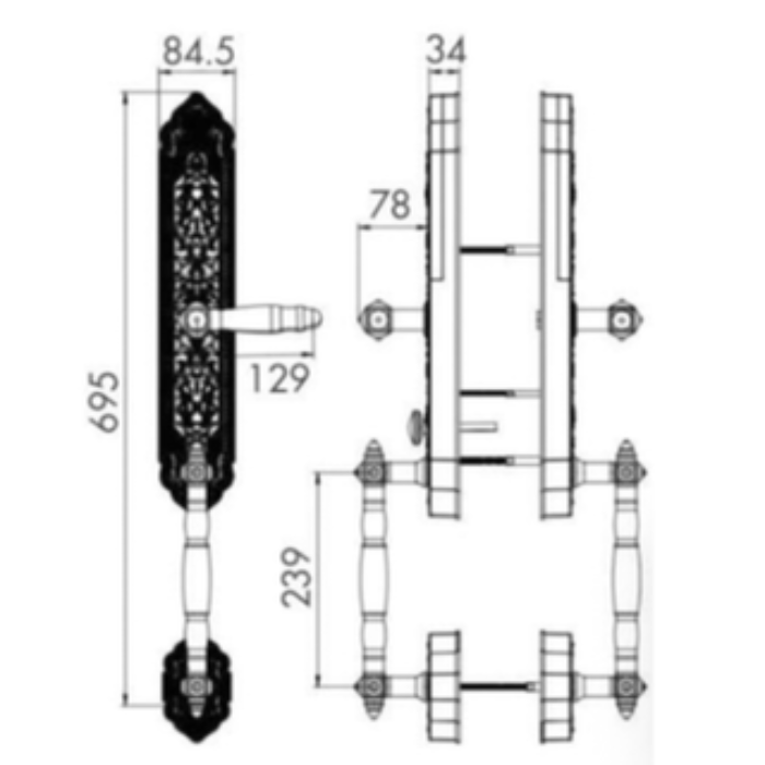 Khóa điện tử Hubert HB DSI8F EU Gold 24K