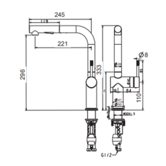 Vòi rửa chén Grandx GXF02 Luxury Dual Spray