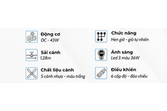 Quạt trần Klasse 50KSA 358W