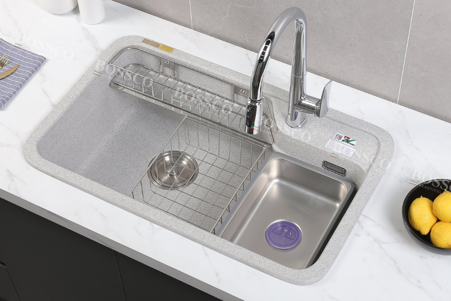 Chậu rửa chén Bossco BC-KT8150XKS 1 hộc