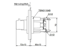Phụ kiện âm tường TOTO TBN01104B