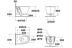 Bồn cầu American Standard VF-3119V nắp êm dòng Acacia Evolution
