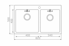 Chậu rửa bát Konox Topmount Sink Unico 8250