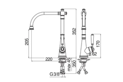 Vòi rửa chén Nobili CHARLIE NB255C tân cổ điển nóng lạnh