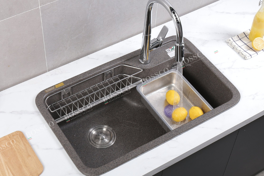 Chậu rửa chén Bossco BC-KT8150NKS 1 hộc