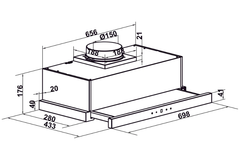 Máy hút mùi Hafele HC-H7031TB 538.86.096 âm tủ