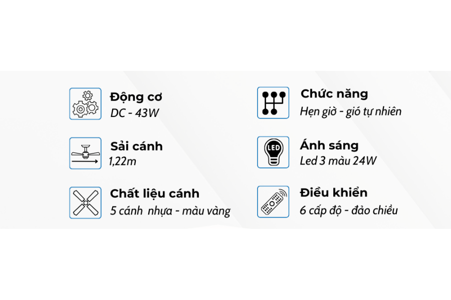 Quạt trần Klasse 48KSA 352WY