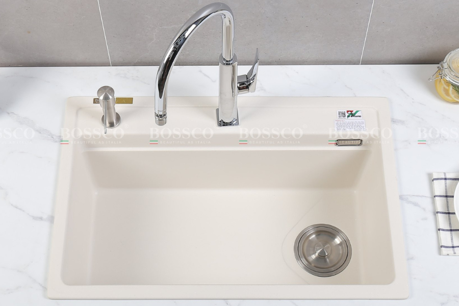 Chậu rửa chén Bossco BC-MT7550TKS 1 hộc