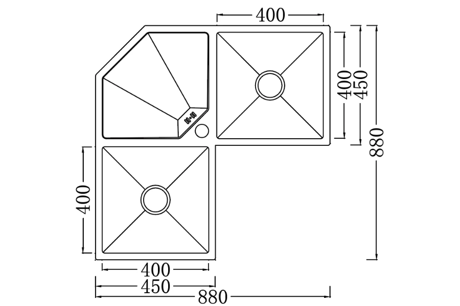 Chậu rửa chén Nobinox LIKEN NL700 2 hộc